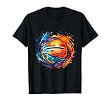Basketball Ball in schönen bunten Farben Basketballer T-Shirt