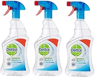 Dettol Multi Purpose Antibacterial Surface Cleanser, Bleach and Odor Free,16.9 Ounces (Pack of 3)