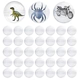 DICOSMETIC Lot de 100 petites capsules vides en plastique rondes de 38 mm ID - Distributeur de chewing-gums multicolores - Récipients pour bonbons - Cadeaux cachés