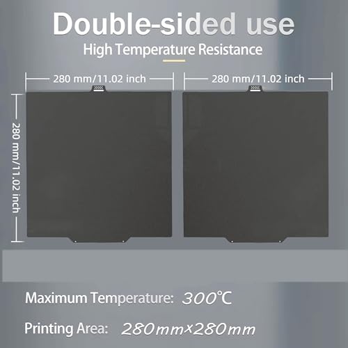 Plaque de construction PEI pour QIDI Q2 tôle d'acier magnétique 280x280 mm impression 3D double