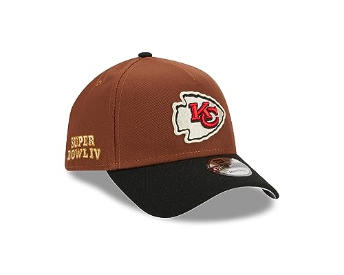 Photo de New Era Kansas City Chiefs NFL Harvest Superbowl IV Brown Black 9Forty A-Frame Snapback Cap - One-Size