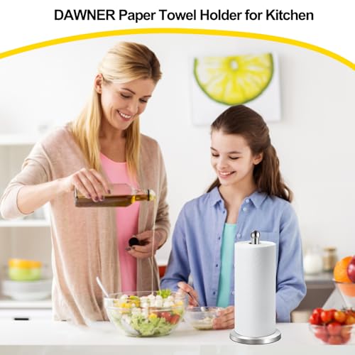 Portarrollos de cocina DAWNER de base pesada que permite cortar el papel con una sola mano 8