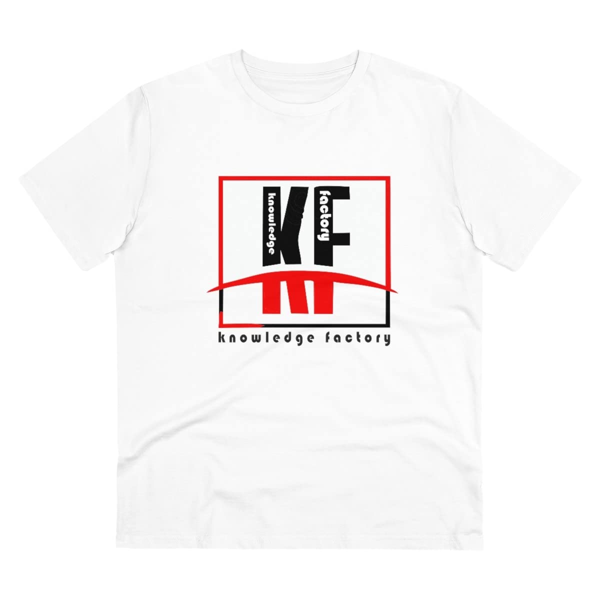 Men's PC Cotton Knowledge Factory Printed T Shirt (Color: White, Thread Count: 180GSM, Size:2XL) PID-39980