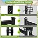 LMEBE Heavy Duty Dog Kennel Outdoor, Covered Dog Kennels Outside with Roof, 4x4.2x4.5FT Large Dog Enclosure Adjustable Feeder Door, Playpen Fence for Yard