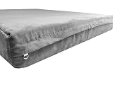 eConsumersUSA 47''x29''x4'' Gray/Grey Color Microsuede Fabric 100% Washable Luxury Comfort Replaceme