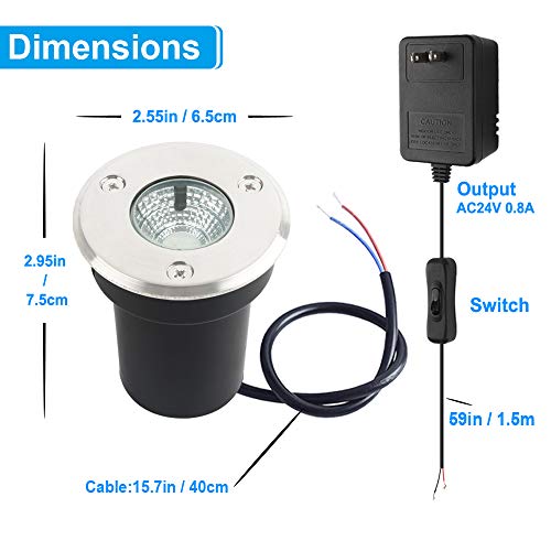 image for VOLISUN Low Voltage Landscape Lights with Transformer, RGB 6W 12V In-g