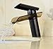 Produktbild Mangeoo Faucet   Pulvérisation 1/35 Noire Orb Robinet Cascade Verre Ancien Bouche Großen Bassin De Mélange Eau Chaude Froide Bassin Bassin Robinet