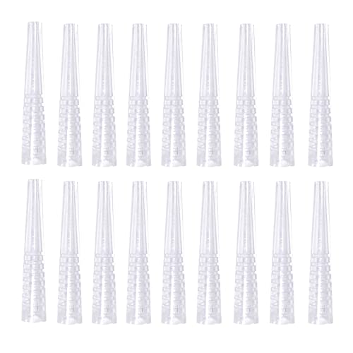 Mollensiuer 60Pcs Silicone Tweezer Tip Protectors, Transparent, Compact, Tweezer Protective