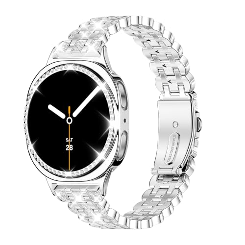 Mtozon �L���L���o���h+�P�[�X Galaxy Watch 8 44mm�Ή� ���f�B�[�X �����p�h���b�V�[�X�g���b�v&�J�o�[ Samsung Galaxy Watch8�p �V���o�[