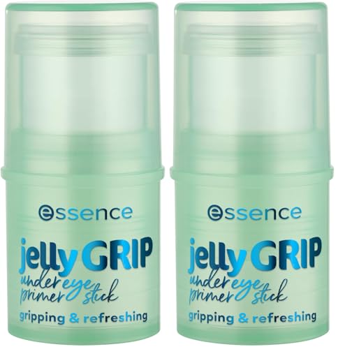 Essence Prebase En Barra Para La Zona Del Contorno De Los Ojos Jelly Grip, Hidratar/Humectar, Cuidado, Priming, Rociado, Translúcido (4.6G) (Paquete de 2)