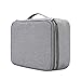 Produktbild TsunNee Elektronische Tasche Organizer, tragbare Elektronik-Zubehör-Aufbewahrungstasche für Kabel Adapter Powerbank Speicherkarten Externe Festplatte mit 2 Fächern (Grau, S-24 x 17,5 x 9cm)