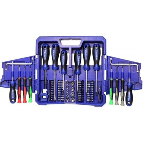 Fold Out Screwdriver & Bit Set, 63 Piece