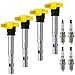 Ignition Coil Packs UF529 & Spark Plugs 4644, Compatible with 2006-2016 VW Volkswagen Jetta MK5 MK6 GTI Rabbit Golf Passat CC 2005-2016 Audi A4 TT A5 Q7 A6 A7, Set of 4