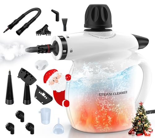LABIGO Steam Cleaner, Pressurized Handheld 13pcs Multi-Purpose Natural Deep Cleaning