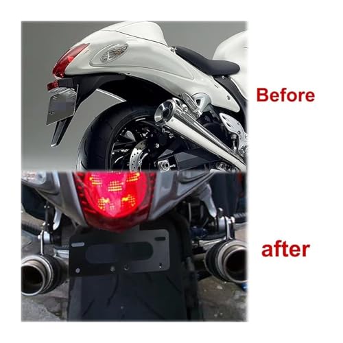 Support plaque d'immatriculation arrière bien rangé pour Suzuki GSX1300R - 2