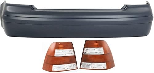BOERLKY Bumper Cover Kit Replacement for VW 2004-2005 Jetta GLS 2004-2005 Jetta GL Rear 4th Gen