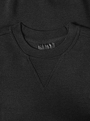 Hat and Beyond Mens French Terry Crewneck Sweatshirt Lightweight Fleece Pullover Sweater4