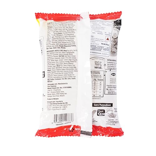 Image of Maggi 2-Minute Kari Instant Noodles, Spicy Curry Flavor, Ready in 2 Minutes, Malaysian Style, 395g Pack