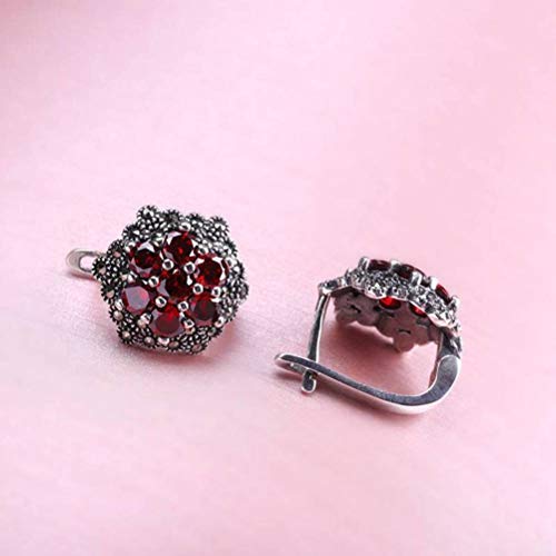 Boucles d'oreilles S925 pour filles anti-allergie, clous fleurs pour oreilles sensibles