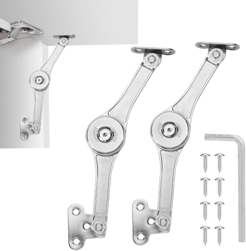 HBL' 2 Pack Lid Support Hinges for Upper & RV Cabinets, 110° Open Angle
