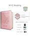 WALNEW Passport Holder for Travel, RFID Passport Cover Wallet for Women Men, PU Leather Passport Book Card Holder Case with Pen, Travelling Essentials for Flying