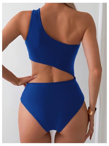 Milumia Women's Cut Out One Piece Swimsuit One Shoulder Sleeveless Wireless Bathing Suits3