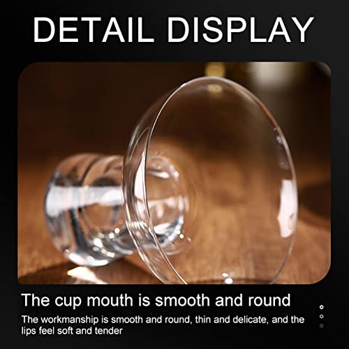 Urmagic 2 Pcs Margarita Glasses,6 Oz Stemless Cocktail Glasses Set,Clear Martini Party Glasses With Thicked Base,Wide Mouth Drinking Glasses For Margarita,Whiskey,Wine,Desserts Glasses #TOP5