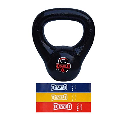 Image of DIABLO Premium Fitness Solid Cast Iron Kettlebell Weights (2Kg,4KG,6KG,8KG,10KG,12KG,14KG,16KG,18KG,20KG) (8.3)