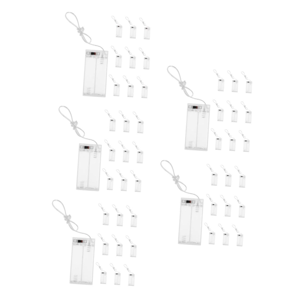 ifundom 5 Sätze Transparente Aa Batteriehalter Für Lichterketten Robuster Kunststoff Sicherer Verschluss Kompatibilität Für Und Außenbereich Praktisch Für Und Camping 10 Stück * 5