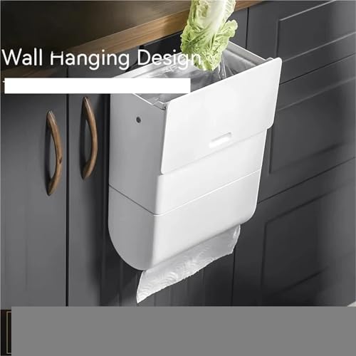 QCKNKMGG Kitchen Compost Bin, 2 In 1 Bin Trash With Tissue Box For Kitchen(Grey) - Image 3