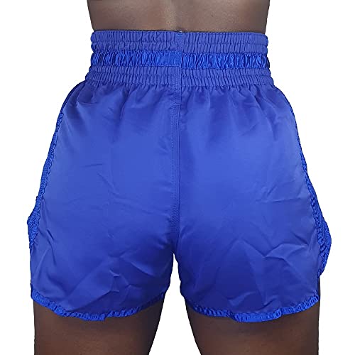 Short de Muay Thai Modelagem Tailandesa - Spank (Azul, P)