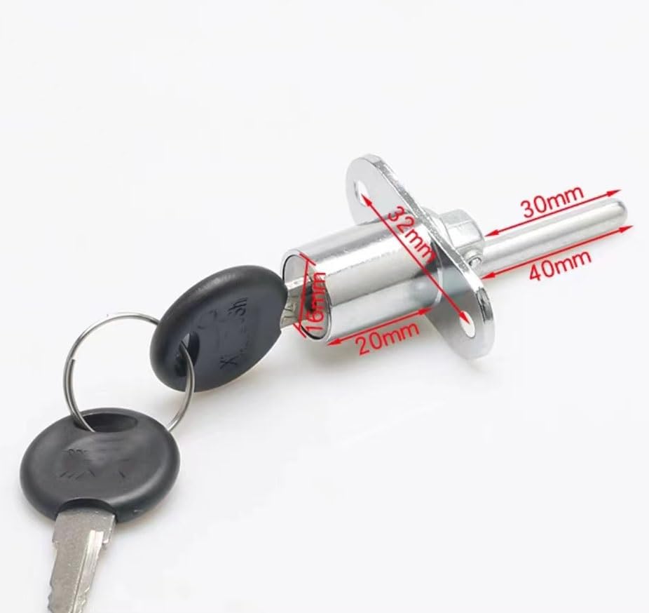 Serrure d'armoire, Serrure à Came, Serrure de boîte aux Lettres, Serrure de boîte aux Lettres, Serrure à Came cylindrique 4 pièces en Zinc(16mm)