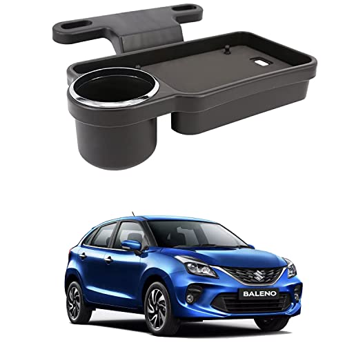 Image of Oshotto (FT-04) Foldable Car Auto Headrest Rear Back Seat Table Drink Food Cup Tray Holder Compatible with Maruti Suzuki Baleno 2015-2019 - Black