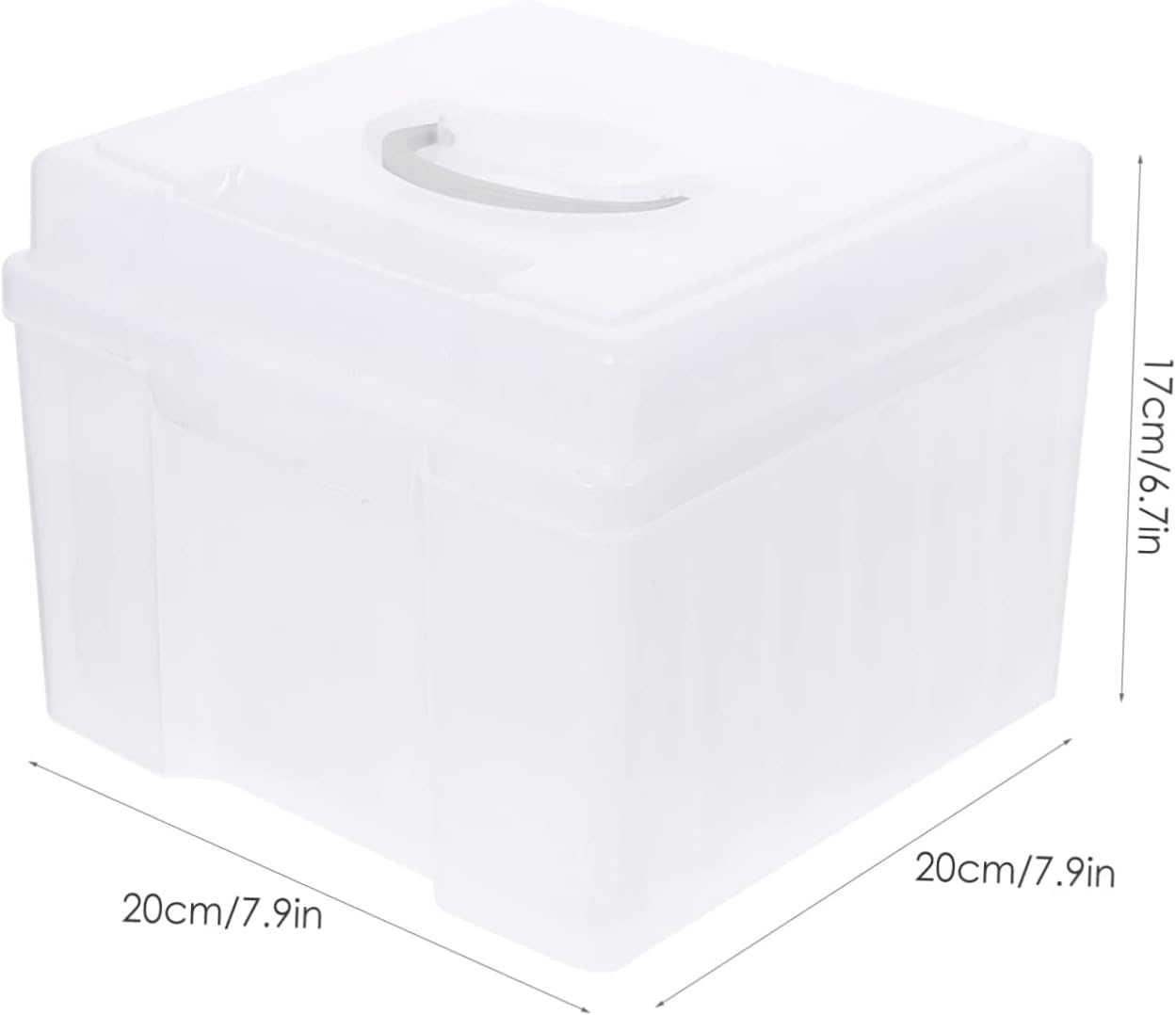 Uonlytech 1set Multi-functional Photo Storage Box Organizers and Carry Cases for Easy Photo and Card Organization Transparent Design for Home Use and Craft Storage