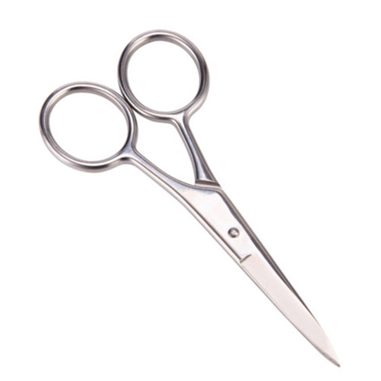 PLAFOPE 2Pcs Stainless Steel Beard Trimming Scissors for Men Shears for Barbers Home DIY Hair Salons Silver