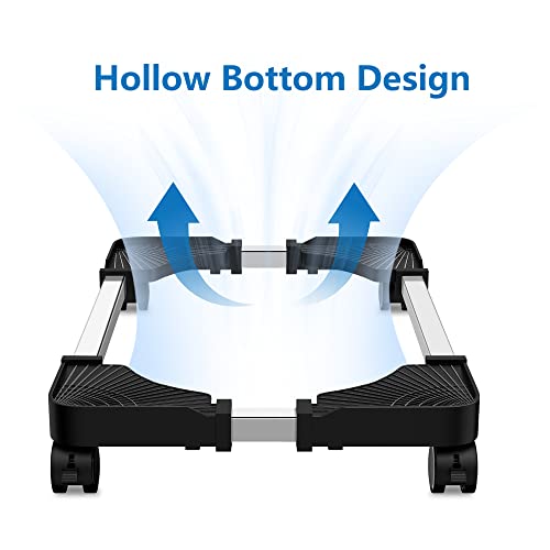 Computer Tower Stand - Adjustable Pc Stand For Most Desktop Towers - Elevate And Organize Your Computer Tower With Desktop Stand - Mobile Cpu Stand Pc Holder Pc Cart Pc Riser For Gamers And Students #TOP5
