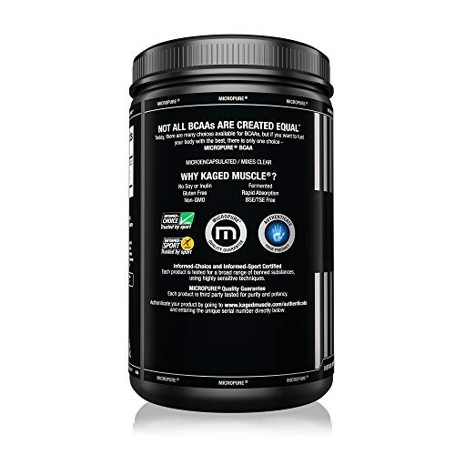 Kaged Muscle, Fermented Bcaa Powder, Plant Based, Non-Gmo, Supports Protein Synthesis, Vegan Friendly Branched Chain Amino Acids, Aminos, Bcaas, Unflavored, 72 Servings, 14.1 Ounce #TOP1