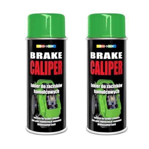 DECO COLOR BRAKE CALIPER DRUM SPRAY PAINT HIGH GLOSS MOTO CAR SPORT TUNING (green)