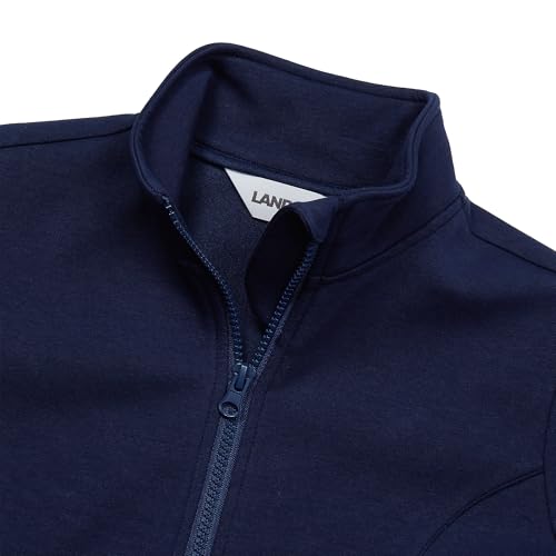 Lands' End Boys Husky Long Sleeve Knit Full Zip Mock Neck Sweatshirt3