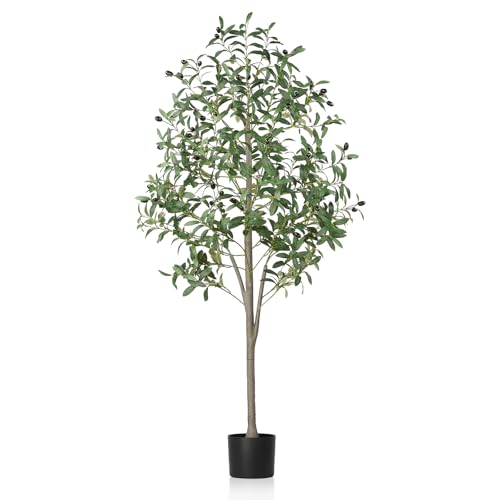 Freyalife Artificial Olive Tree (6FT) Indoor Faux Plants for Home