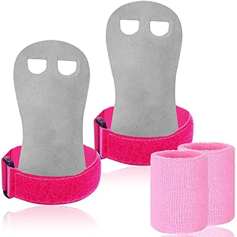 Gymnastics Hand Grips Wristbands Sets for Girls Youth Kids, Bar Grips Palm Protection Wrist Support for Kettlebells Sport Tennis Workout Exercise Yoga Athletic (XS, Grey) Cover