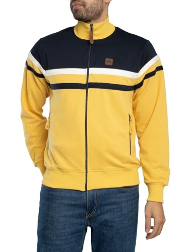 Veste de survêtement à rayures Trojan Homme couleur moutarde pour vos sorties urbaines de week-end