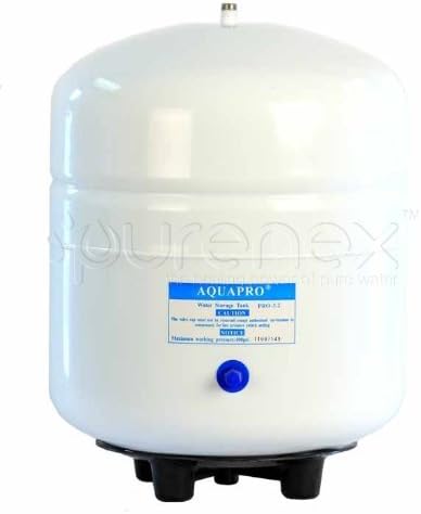 Purenex PAE (RO-132) Water Storage Pressure Tank - 1/4" MPT for Reverse Osmosis System with 3.2 Gallon Volume Capacity (White)
