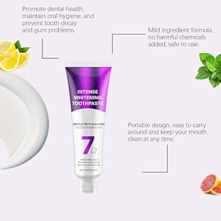 7-Pro Dentifricio intensivo, con 7 probiotici per denti,pulizia profonda, per salute delle gengive,migliorata del dentifricio sbiancante naturale alla menta (2 pezzi, A-22)