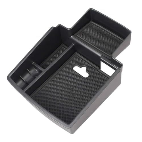 Luckmart Center Console Armrest Storage Box Organizer Tray Anti-slip Rubber Compatible with Audi Q5 2010-2019 for Cell Phone Keys Coins