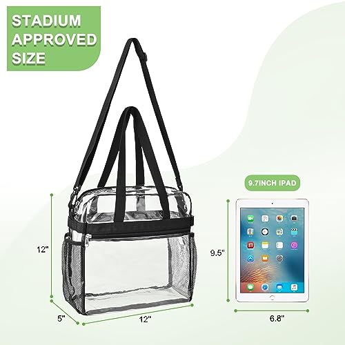 Oraben Clear Bag Stadium Approved 12X6X12 Clear Tote Bag For Women And Men Transparent See Through For Work Sports Festival #TOP1