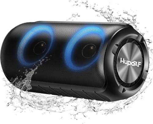 Bluetooth Lautsprecher mit Licht, RGB Blue tooth 5.3 Musikbox Tragbarer Bluetooth Box mit 20W Spitze, 52mm Durchmesser Dual Lautsprecher… – Ansicht 1