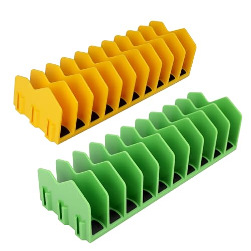 Image of HURRICANE Pliers Organizer Rack, Pliers Cutters Organizer with Non-Slip Rubber Base, Keep Tools Organized in Drawers, 2 Pack, Extendable Design, Fit 3'H Drawers and More,Yellow and Green