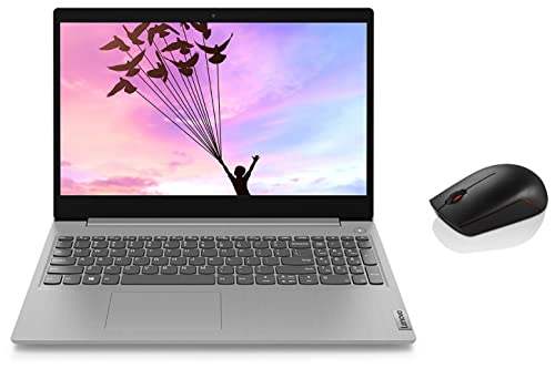 Image of Lenovo IdeaPad 3 10th Gen Intel Core i5 15.6 FHD Thin and Light Laptop (8GB /512GB SDD /Windows 11 /MS Office 2021 /2Yr Warranty /Platinum Grey /1.85Kg), 81WE01MAIN + 1000 DPI 2.4GHz Wireless Mouse