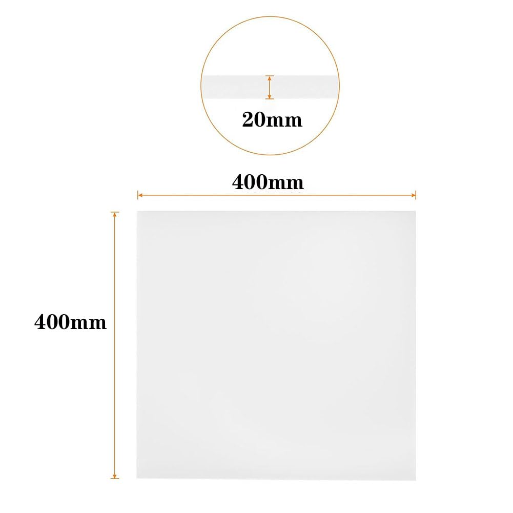 Piastra in Nylon Ad Alta Resistenza Bianca per Ingranaggi Industriali Meccanici, 400 * 400mm,400×400×20mm